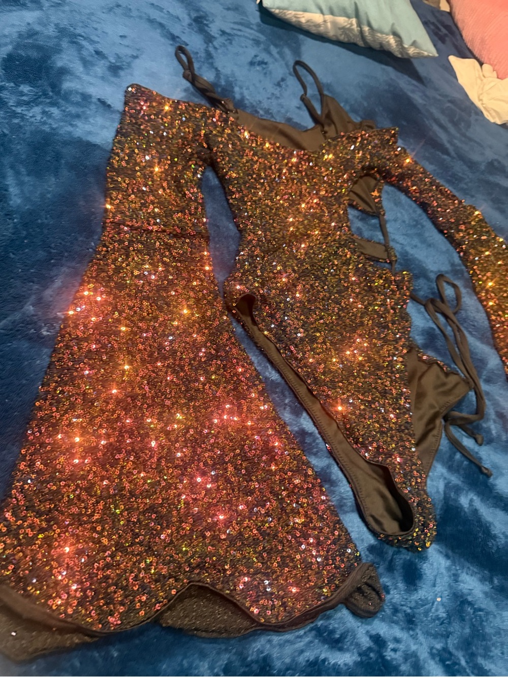 Club EXX melodic mistress sequin bodysuit